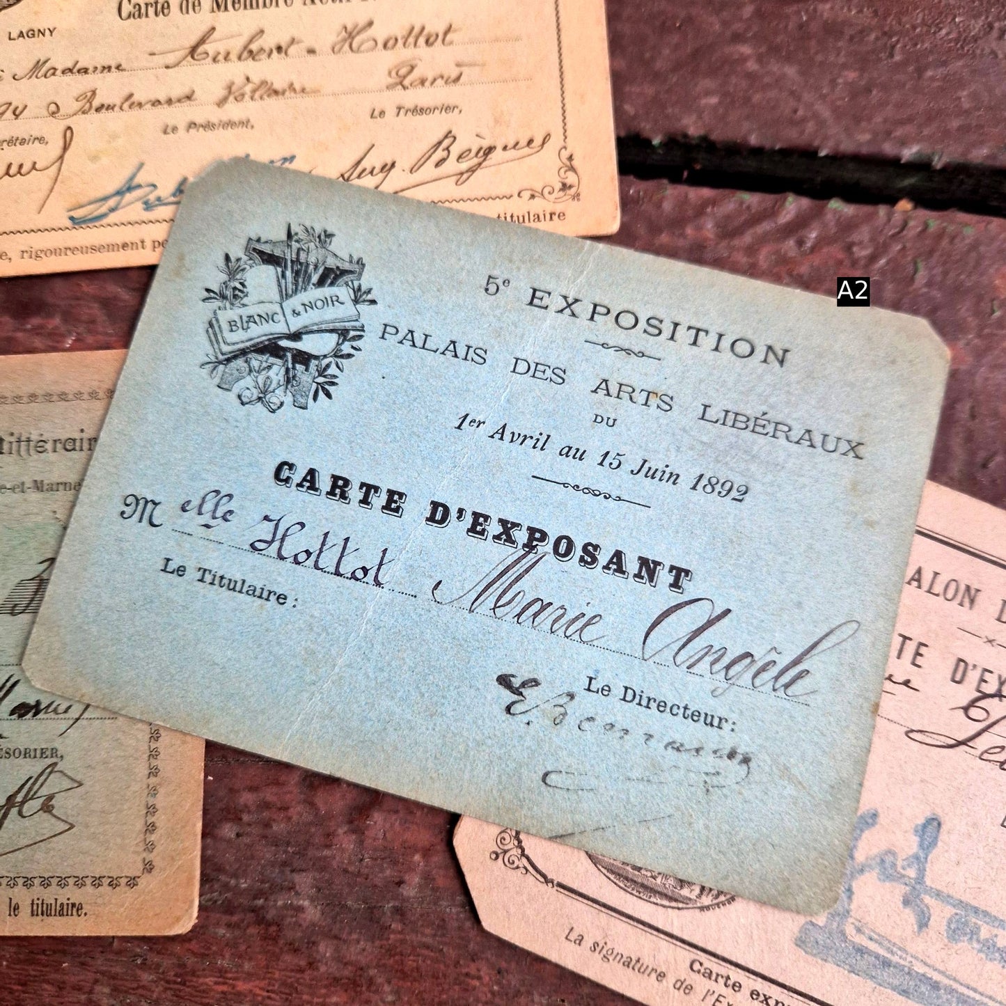 Ancienne carte d'exposition des beaux arts