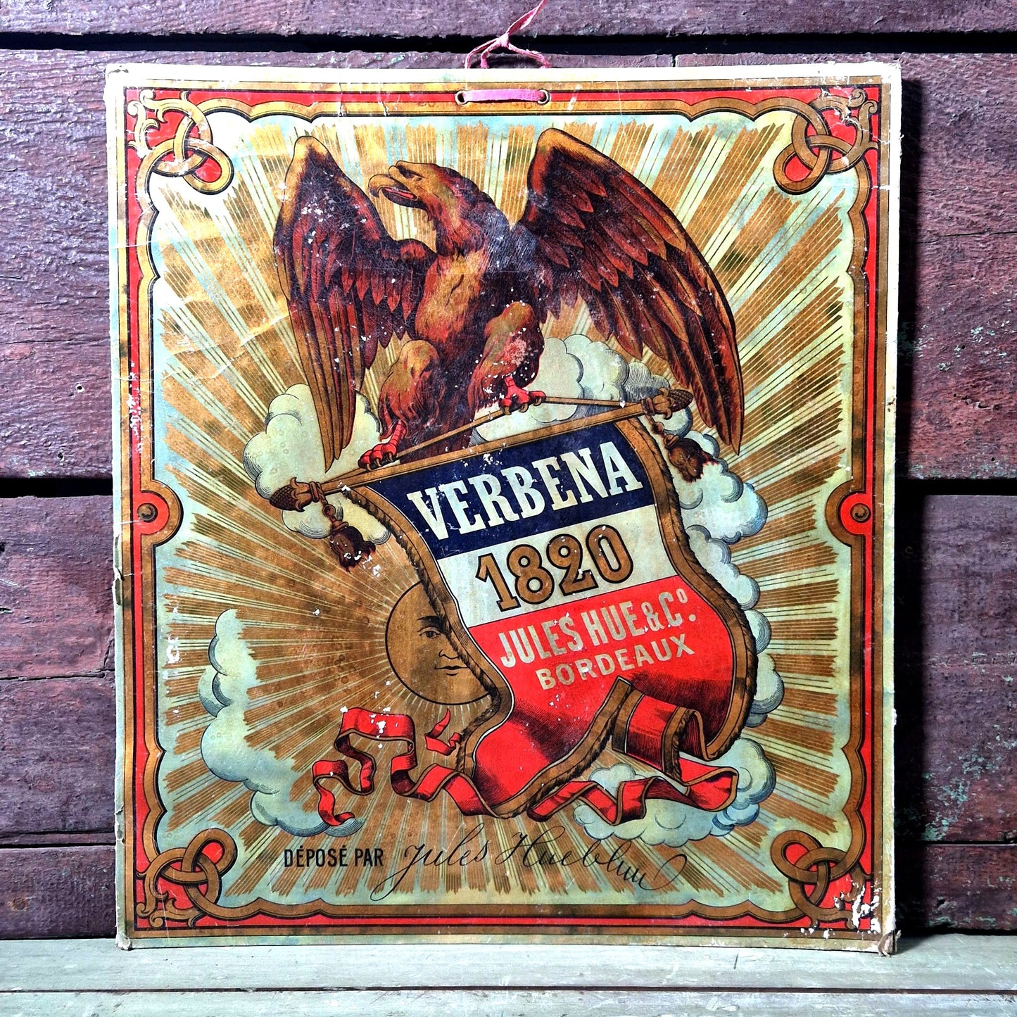 Ancien Carton publicitaire Verbena