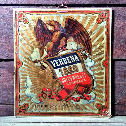 Ancien Carton publicitaire Verbena