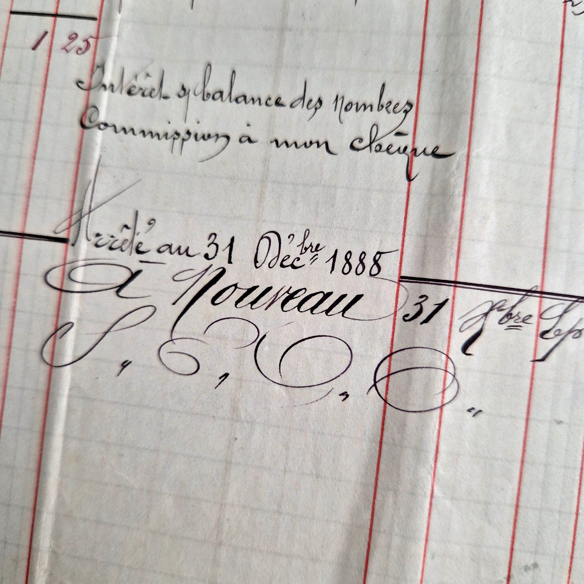 Double accounting sheet 1887-1888