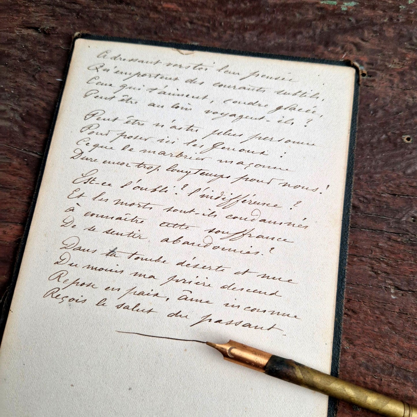 Handwritten poetry notebook 1880
