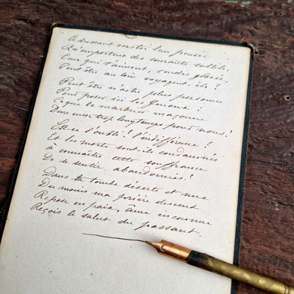 Handwritten poetry notebook 1880