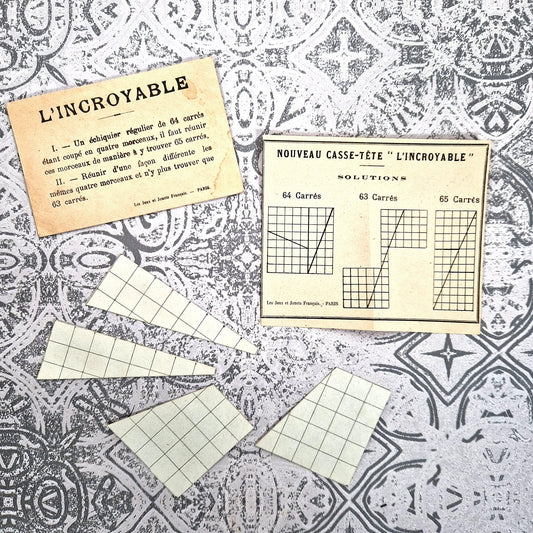 JJF jeu géométrie ancien carrés 1900