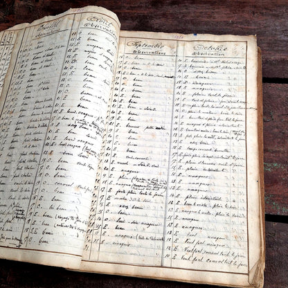 Curiosity : Old handwritten weather journal 1920 to 1938