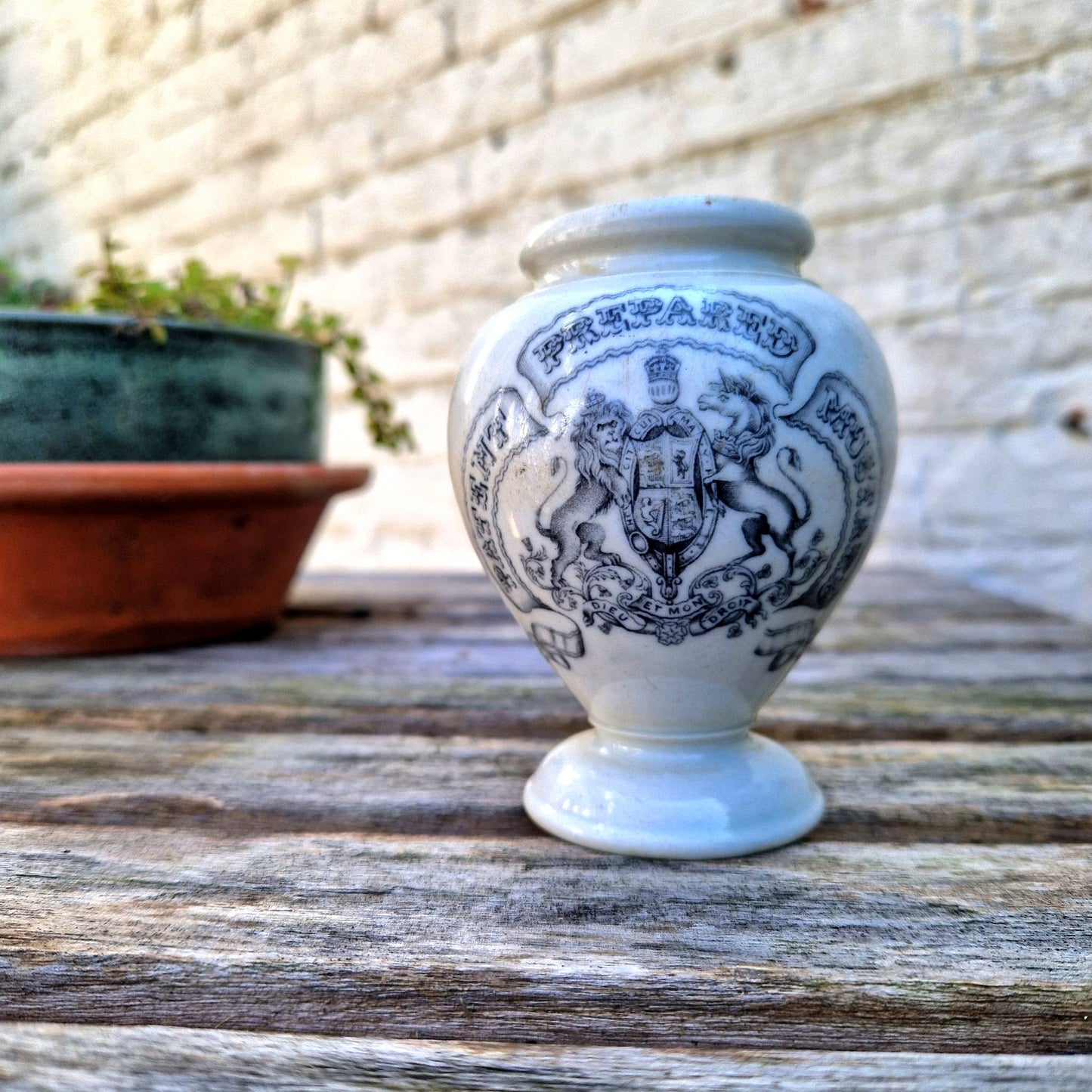 Old crosse blackwell earthenware pot