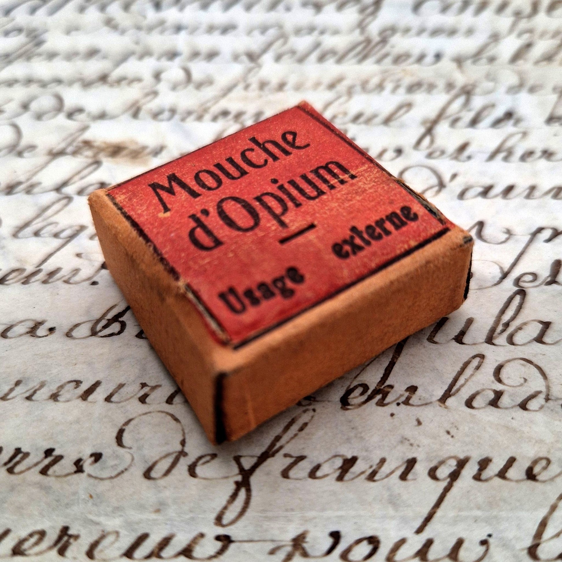 Opium fly pharmacy box