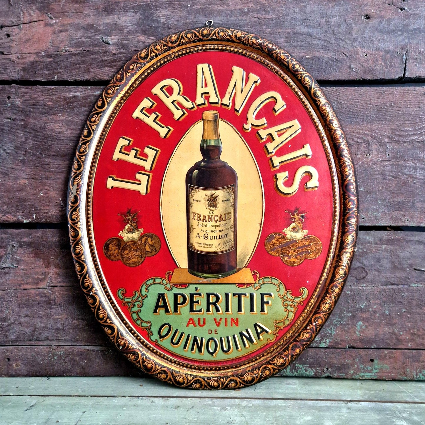 Plaque tole pub quinquina le francais