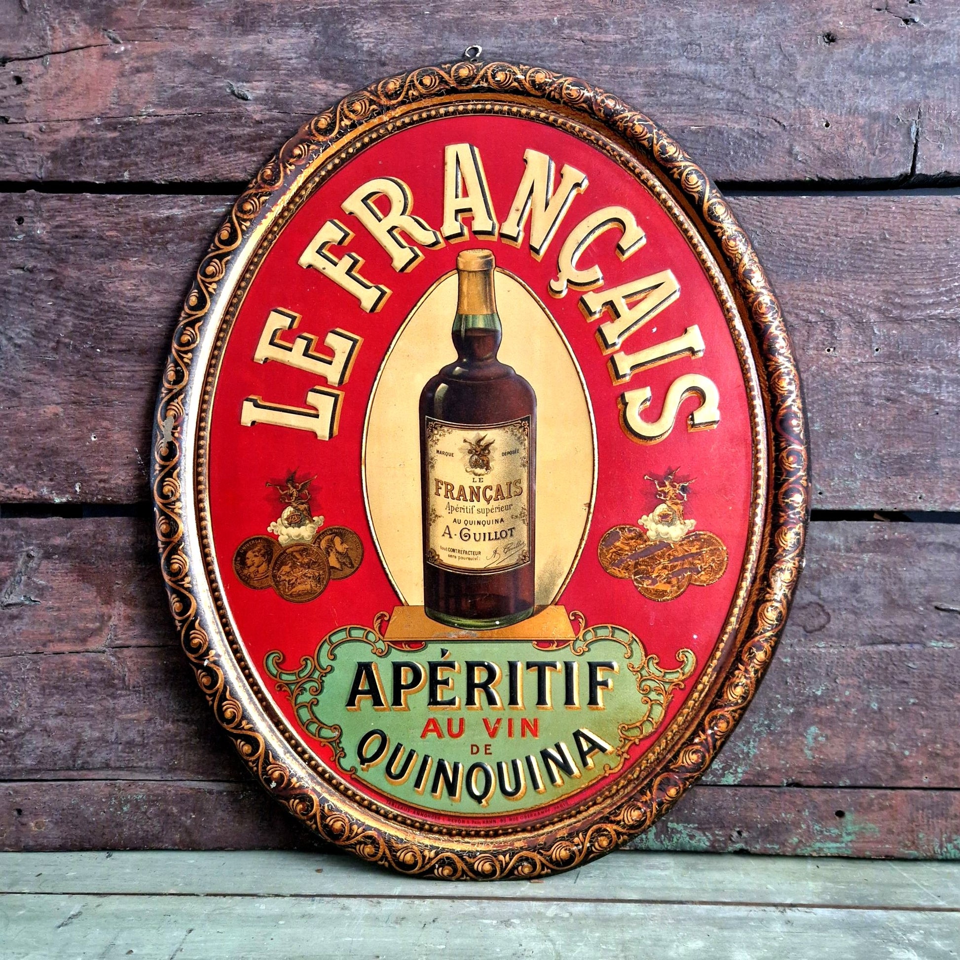 Plaque tole pub quinquina le francais