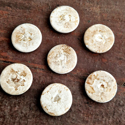 Porcelain enameled organ buttons