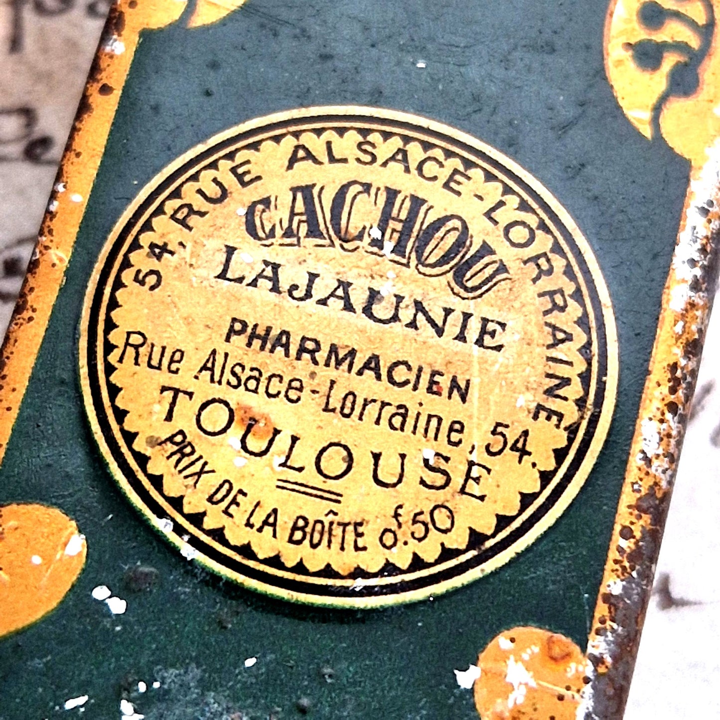 Porte boite d'allumettes pub, Cachou Lajaunie