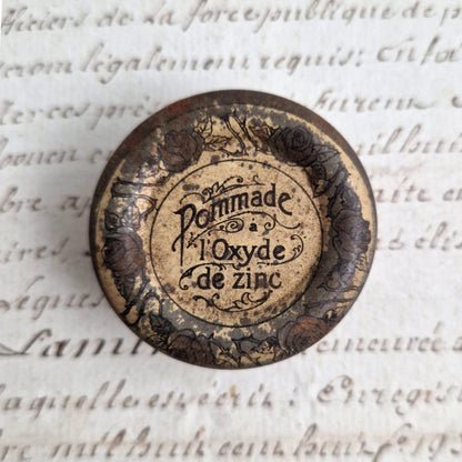 Rare Boite pommade de zinc ancienne