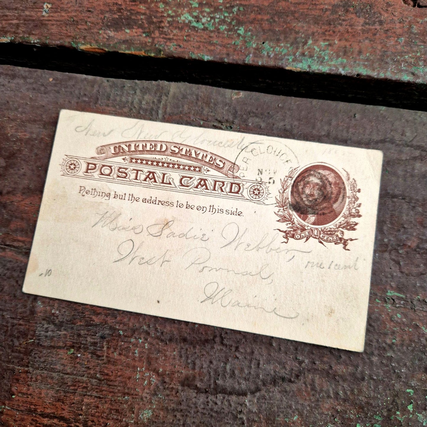 Vintage Postal card USA XIXe