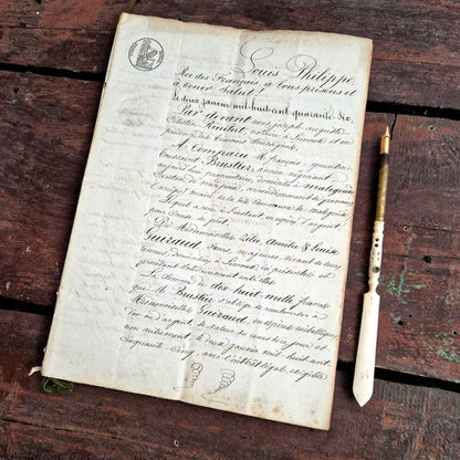 acte notarié  louis-philippe limoux 1846 recto