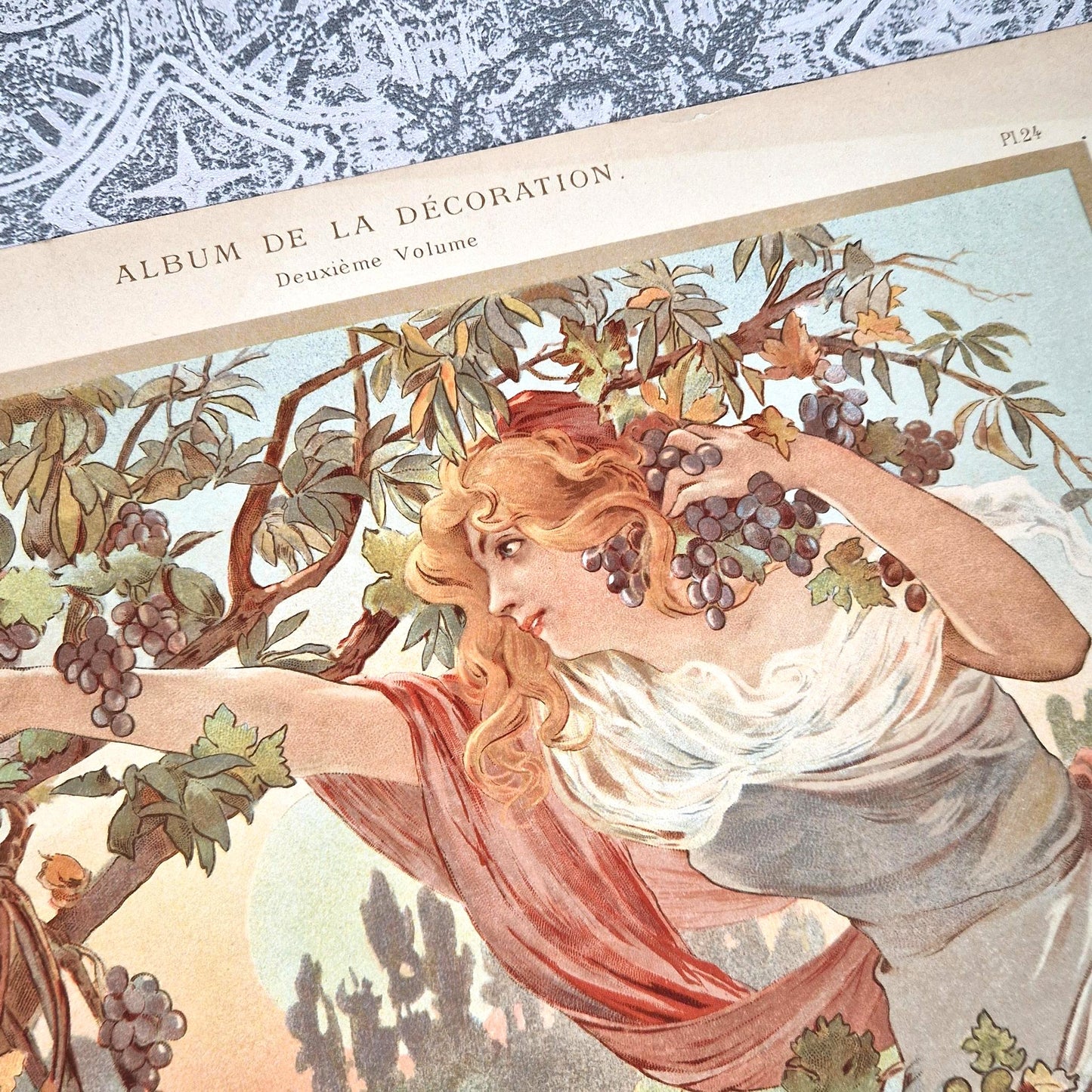 affiche ancienne art nouveau automne paris