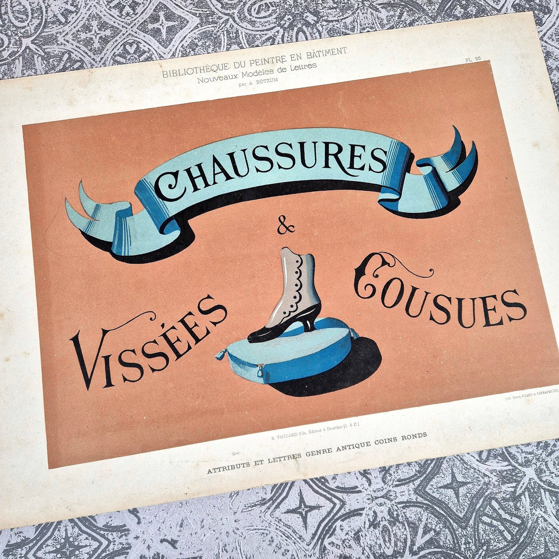 affiche ancienne botzum peintre en batiment