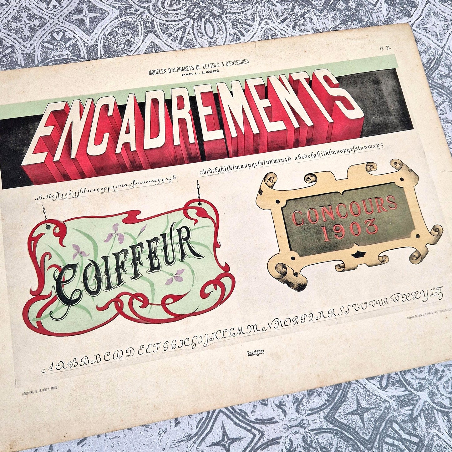 affiche ancienne encadrements arnaud guerinet