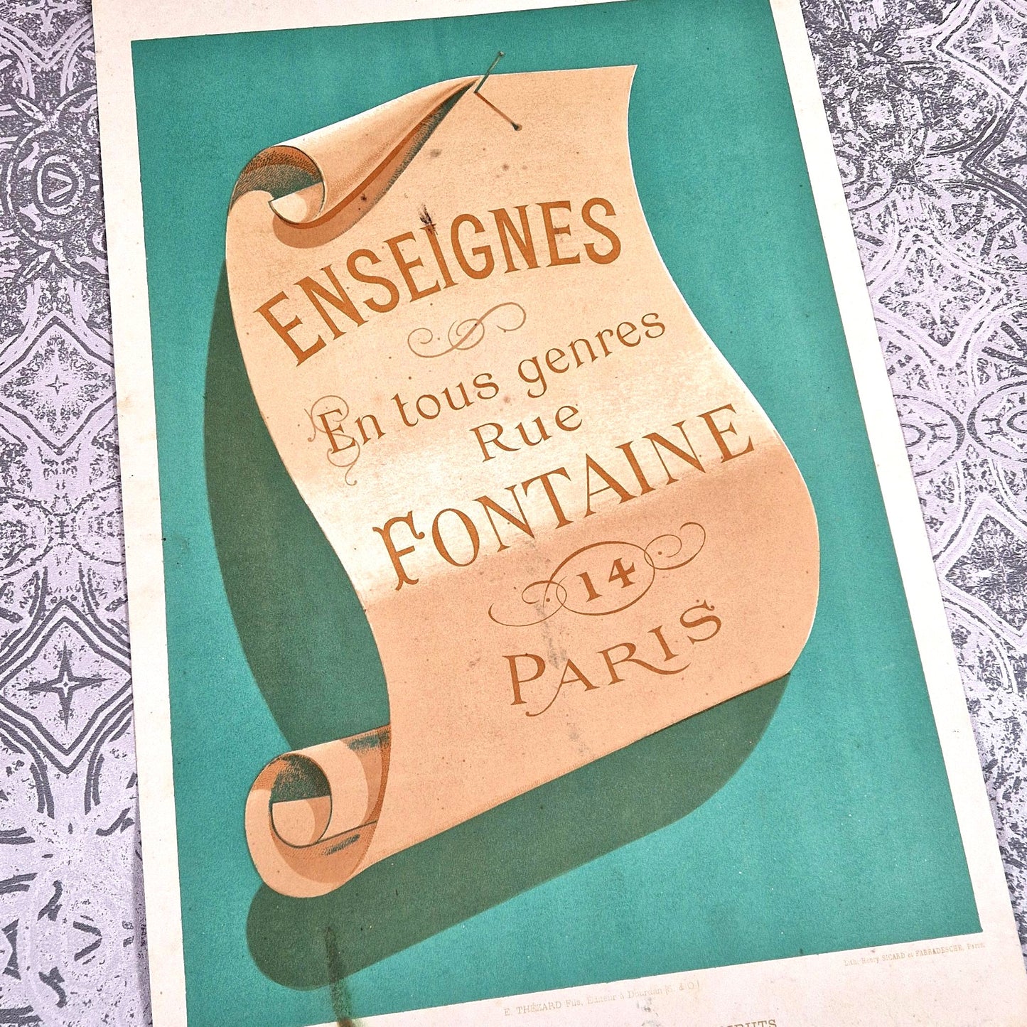 affiche ancienne peintre en batiment botzum