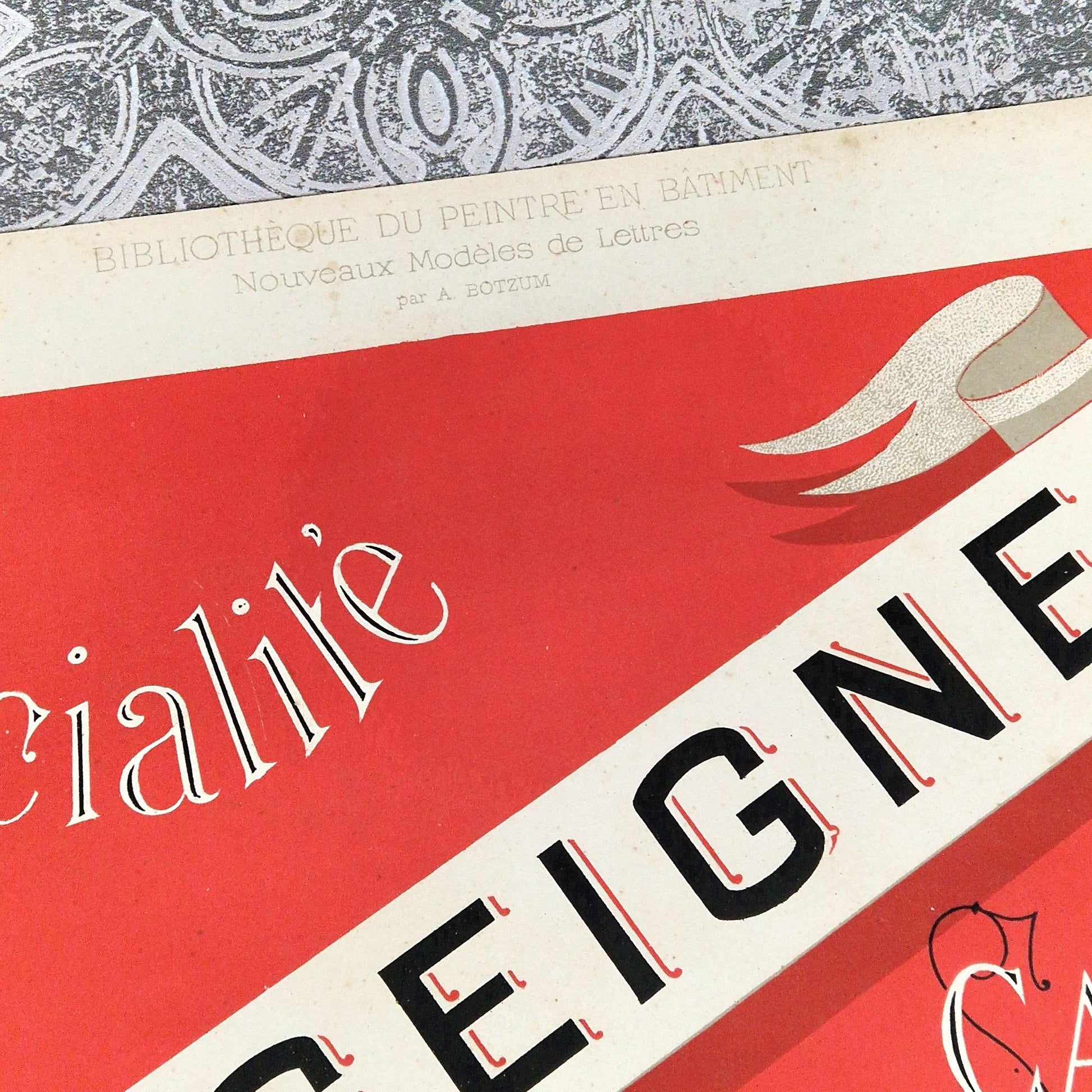 affiche ancienne peintre en batiment thezard