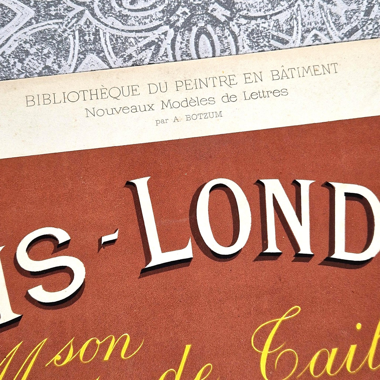 affiche ancienne peintre en batiment typographie