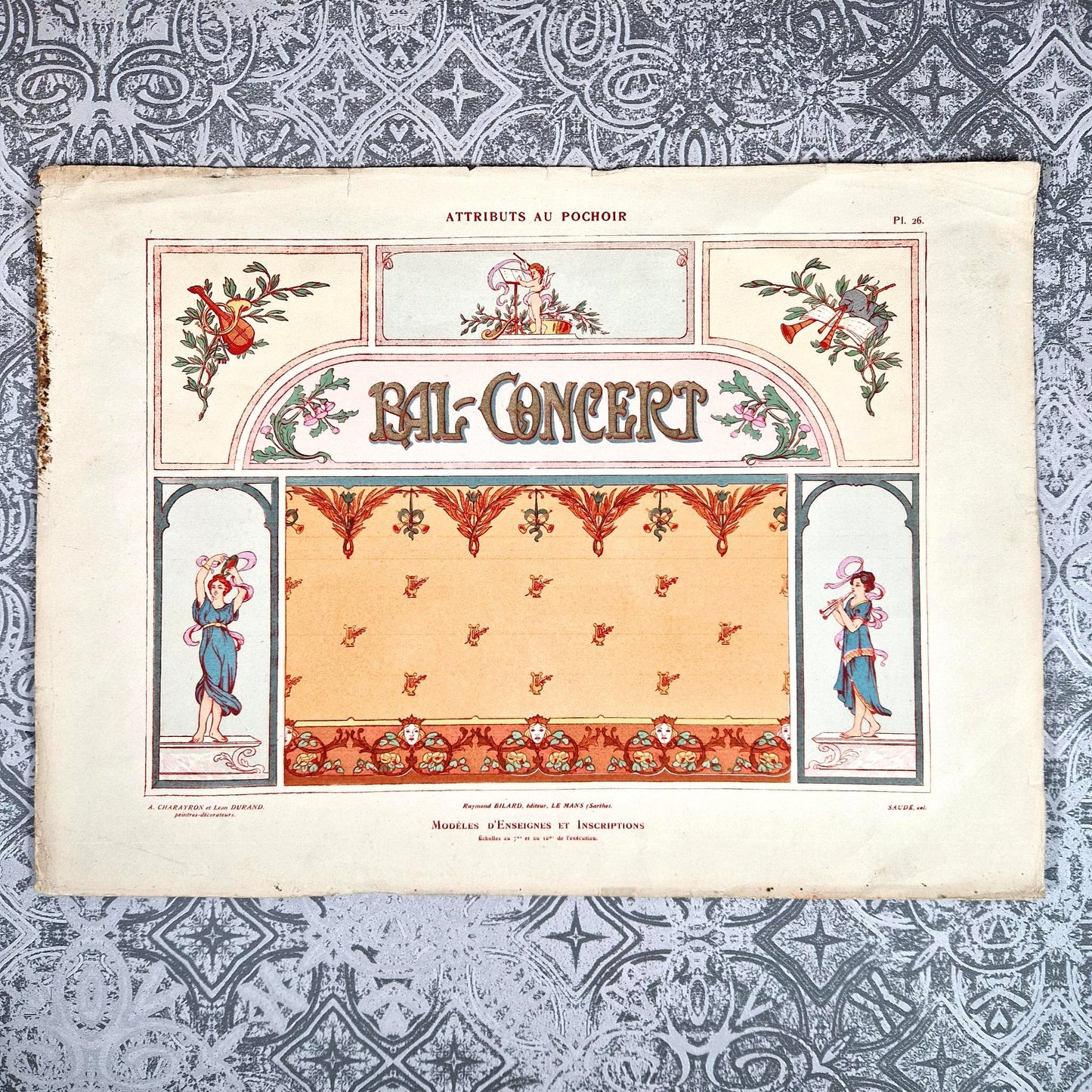 affiche bal concert 1900