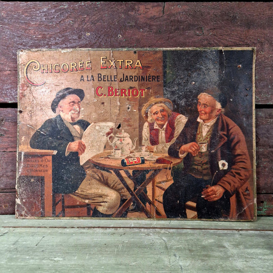 affiche publicitaire chicoree carton 1900