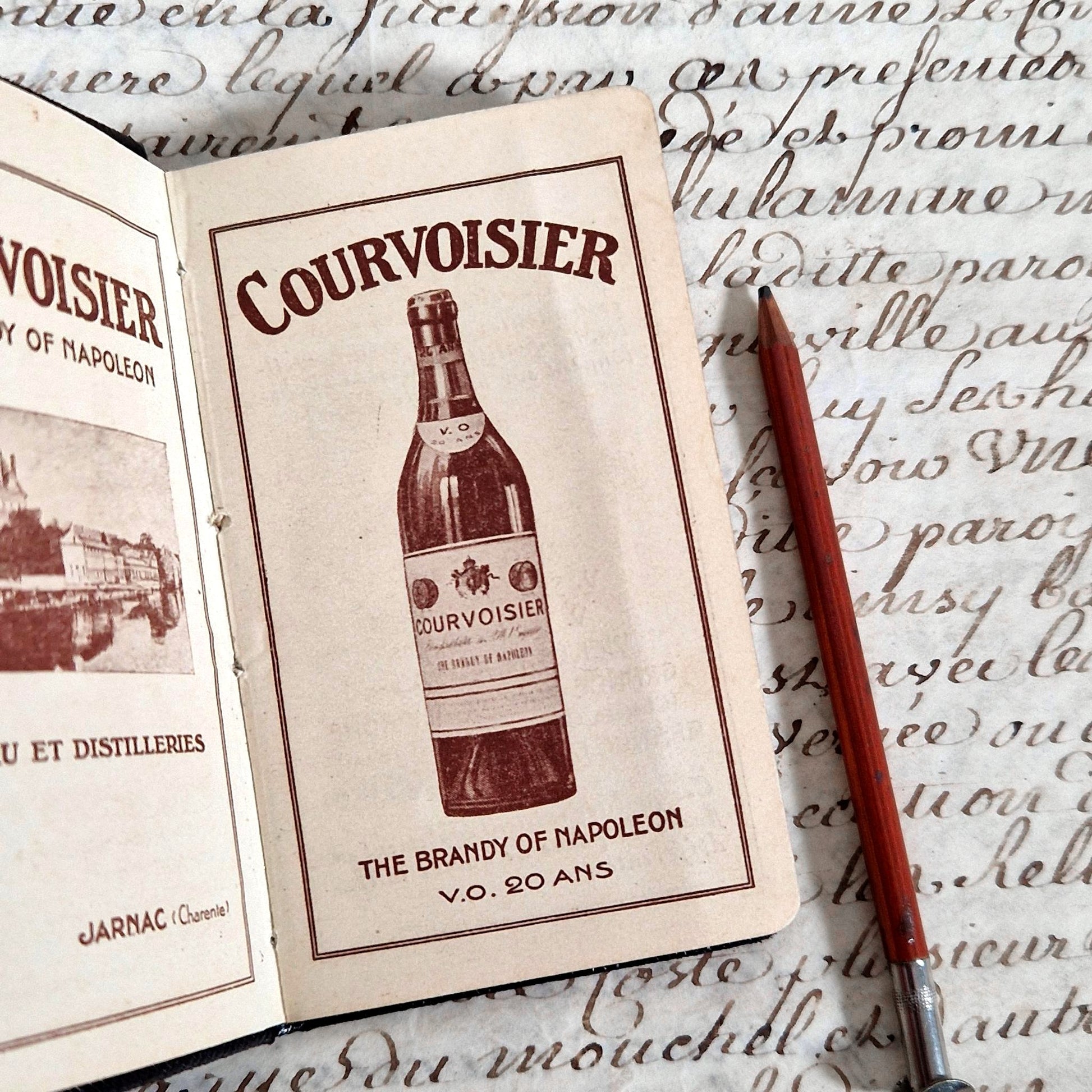 agenda vintage cognac francais