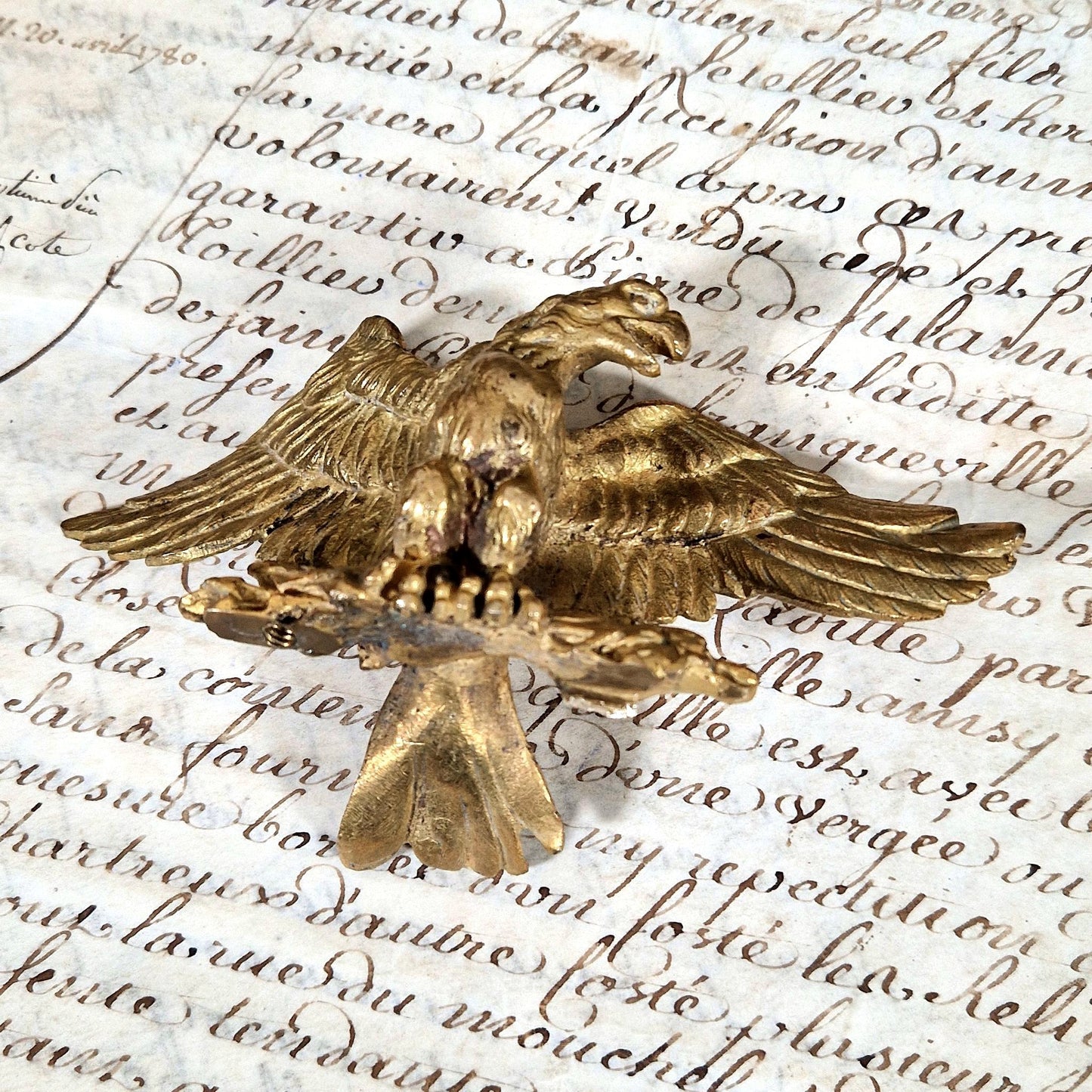 aigle bronze dore empire xixe