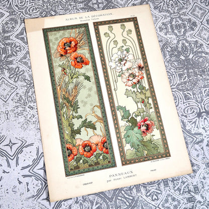 album decoration henry lambert planche fleurie