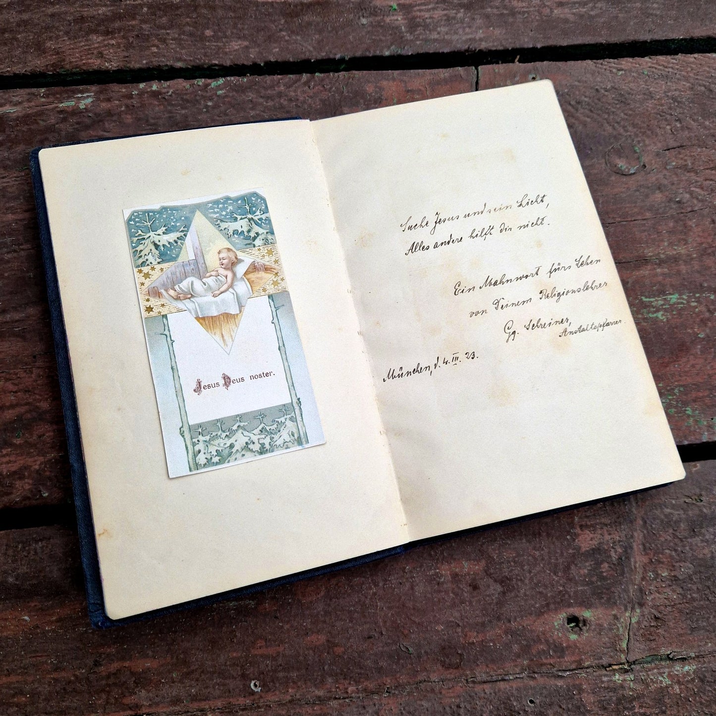 album dédicace allemand calligraphie 1920