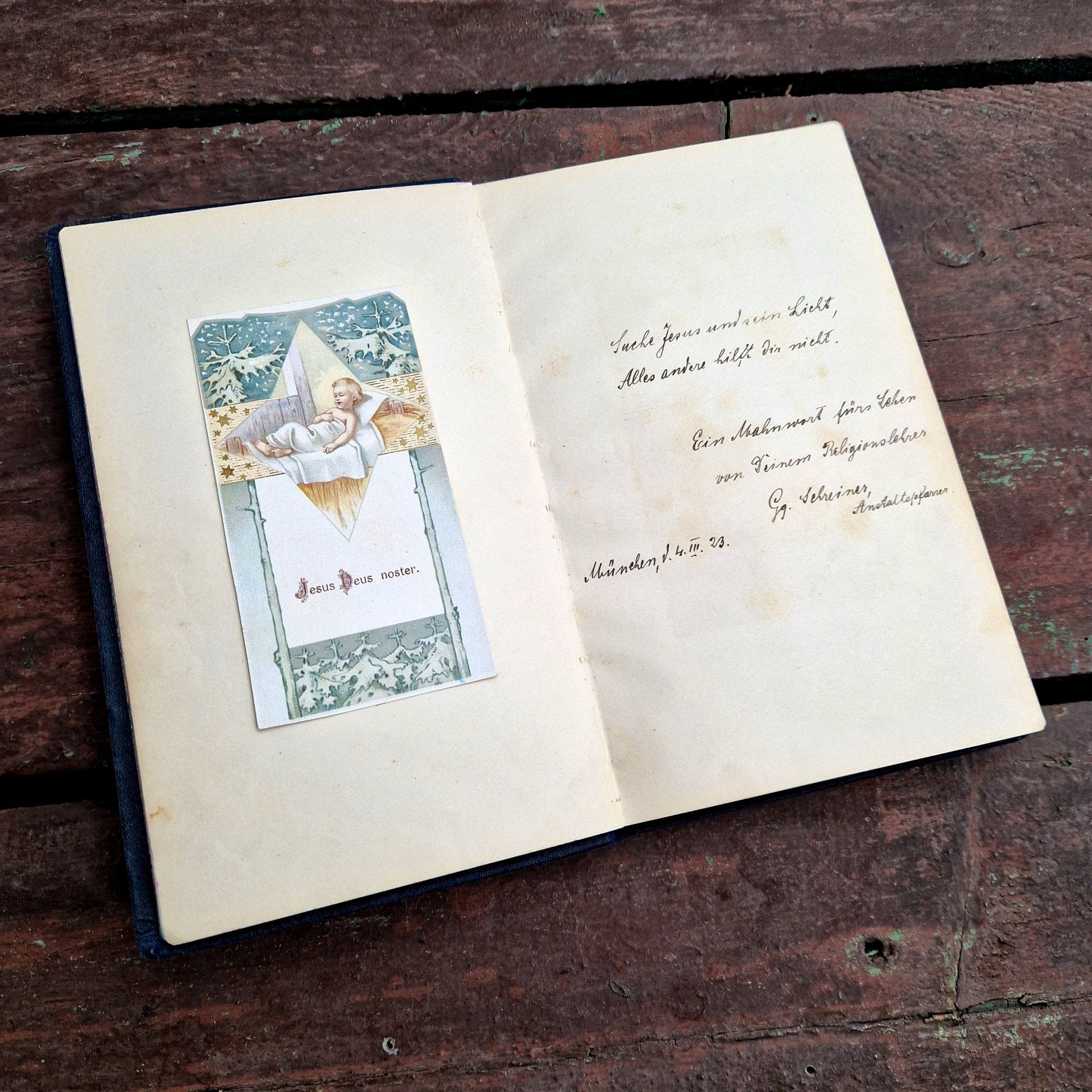 album dédicace allemand calligraphie 1920