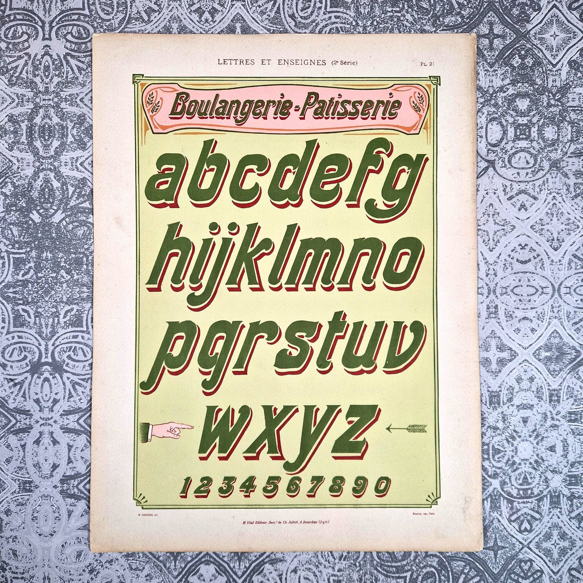 alphabet boulangerie patisserie vial