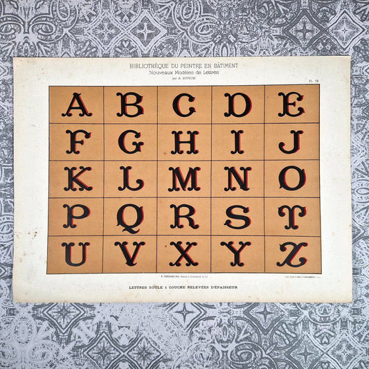 alphabet boule typographie ancienne
