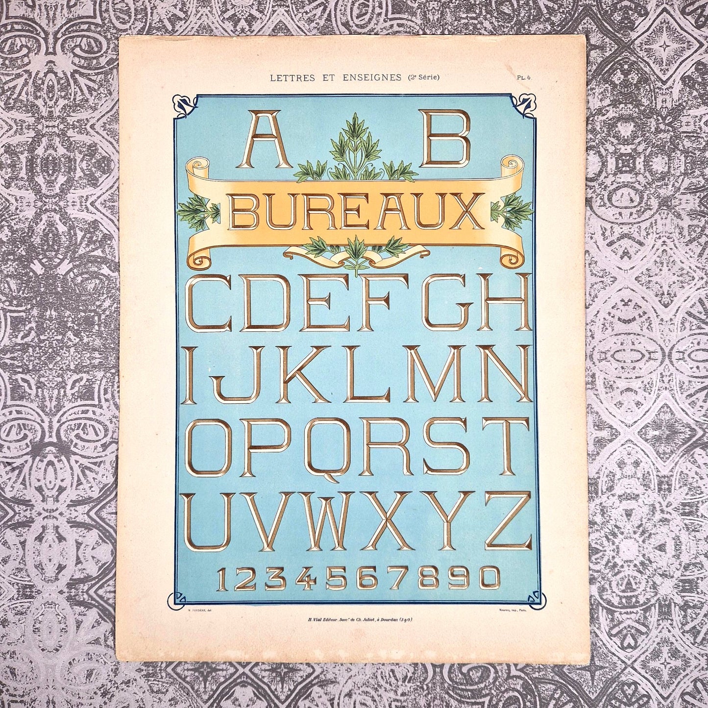 alphabet bureaux lettres anciennes