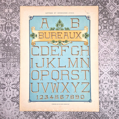 alphabet bureaux lettres anciennes