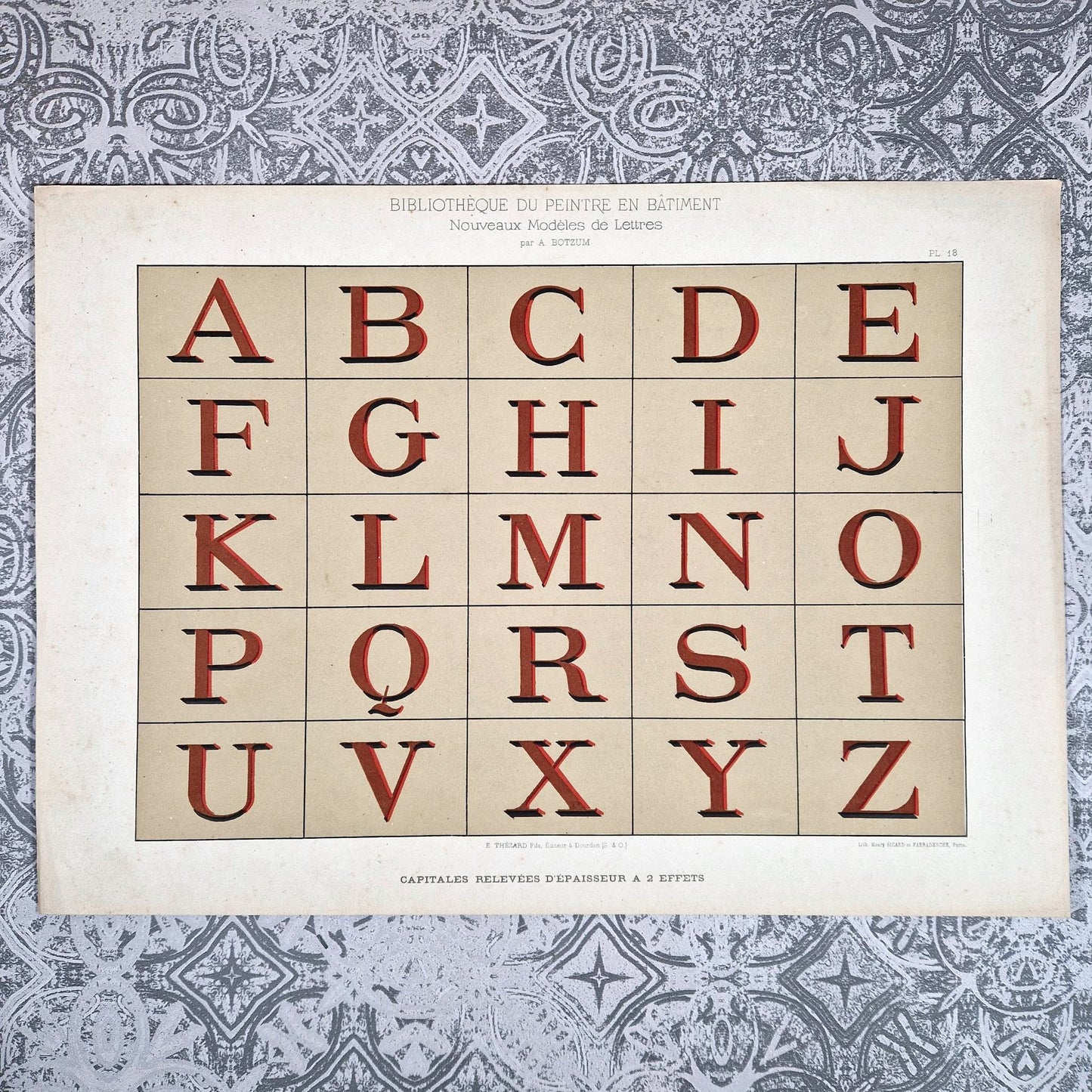 alphabet capitales ombrees belle époque