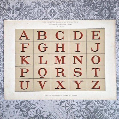 alphabet capitales ombrees belle époque