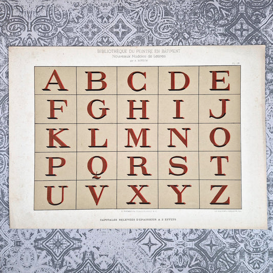 alphabet capitales ombrees belle époque