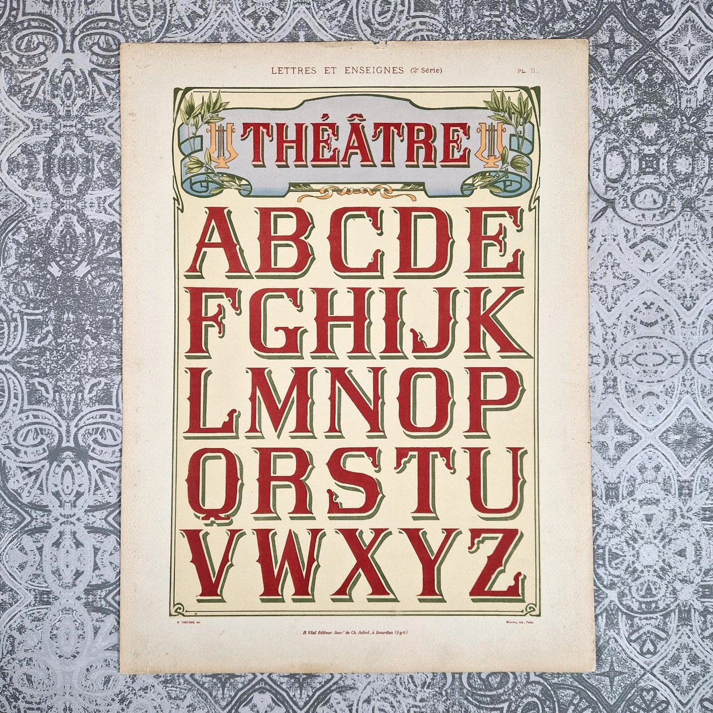 alphabet decoratif theatre belle epoque