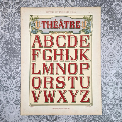alphabet decoratif theatre belle epoque