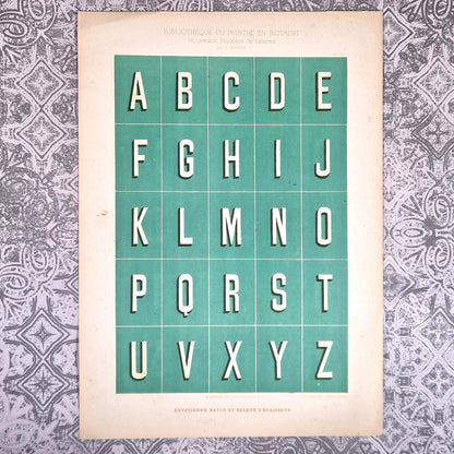 alphabet egyptien en relief xixe