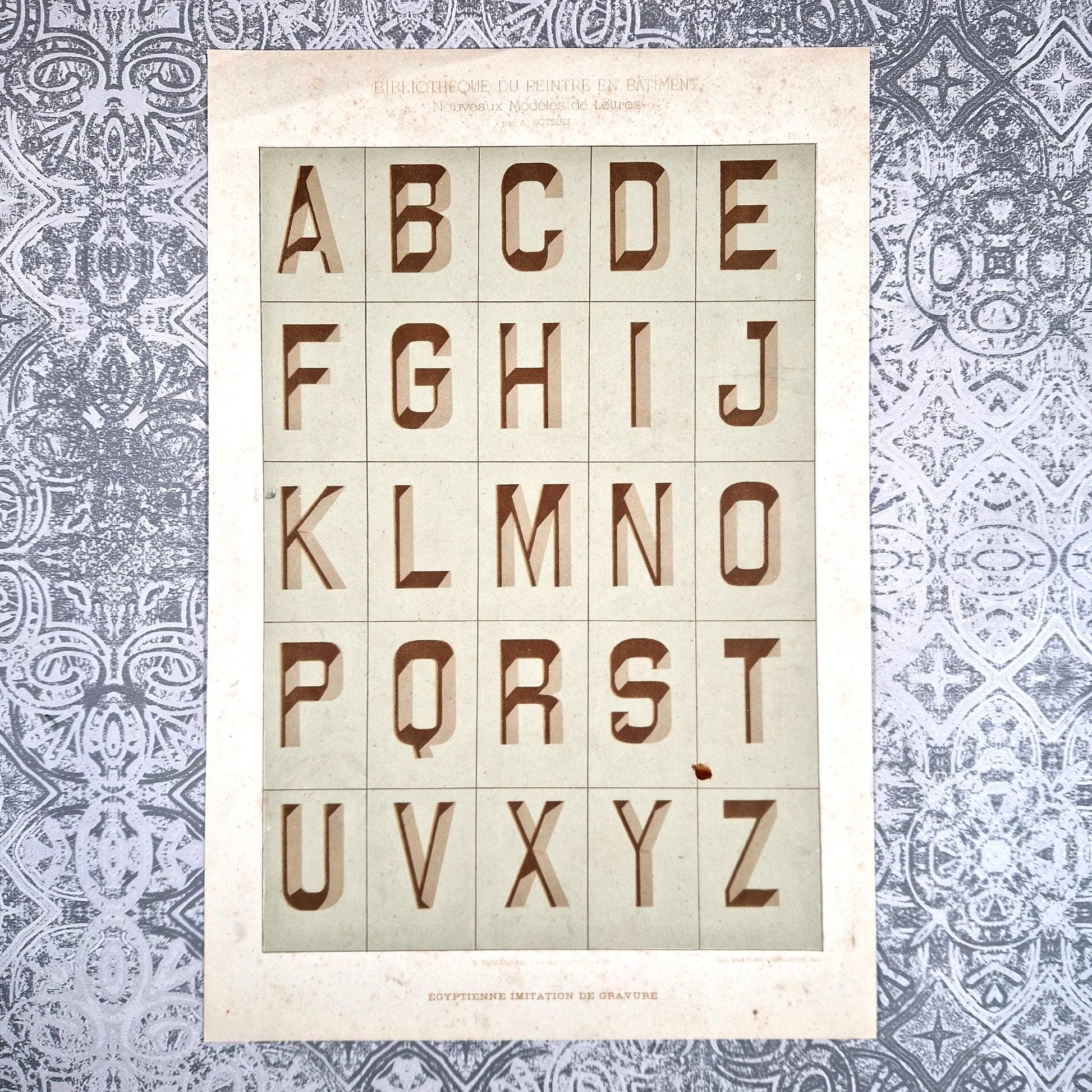 alphabet egyptien grave typographie botzum