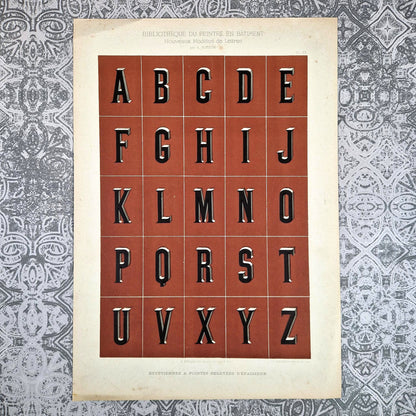 Pointed Letes S Egyptian pointed letters - Plate A. Botzum – Brocante Jolbro
