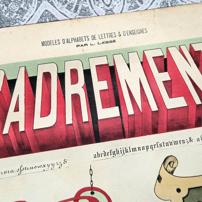 alphabet et enseignes belle epoque