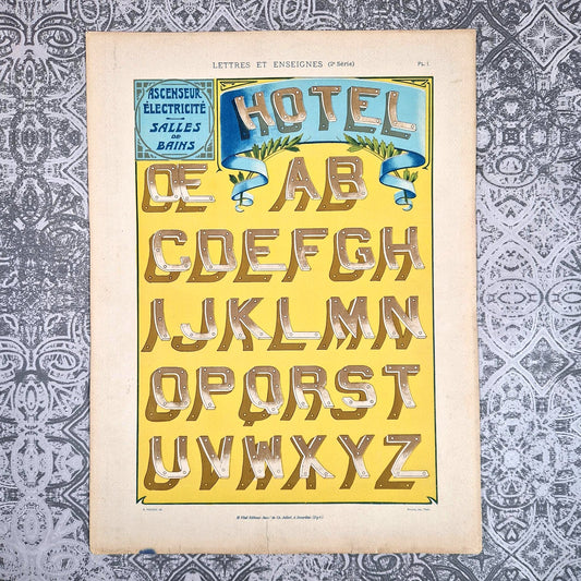 alphabet hotel lettres anciennes