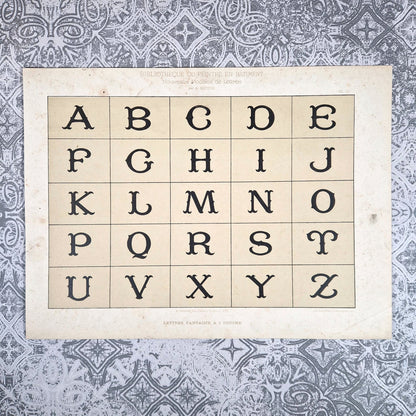 alphabet lettres fantaisie ancienne 1900