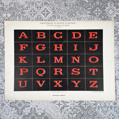 alphabet monstre ombre typographie ancienne