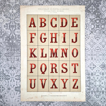 alphabet monstre rouge belle époque