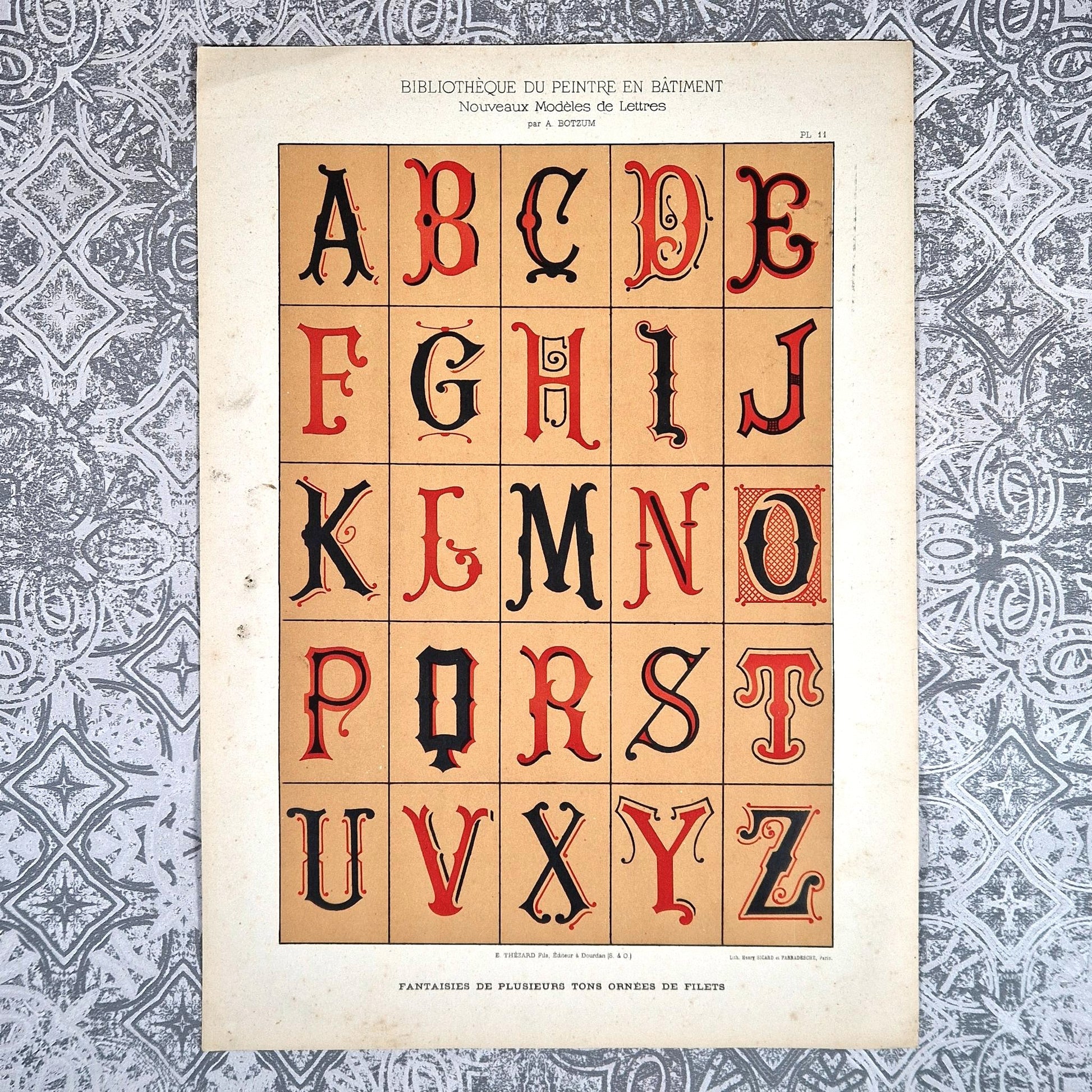 alphabet ornemental ancien bibliotheque peintre