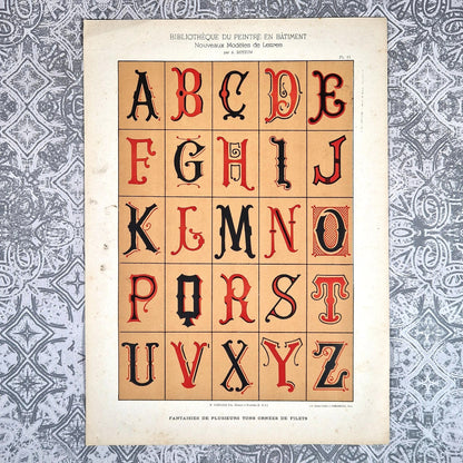 alphabet ornemental ancien bibliotheque peintre