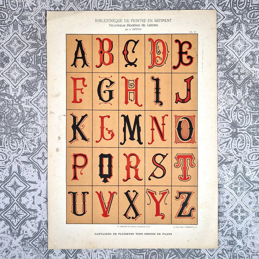 alphabet ornemental ancien bibliotheque peintre